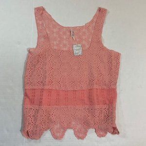 Free People Lace Tank Top NWT L